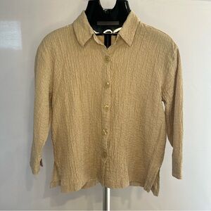 White Stag Khaki Button-down Shirt - Women's Small